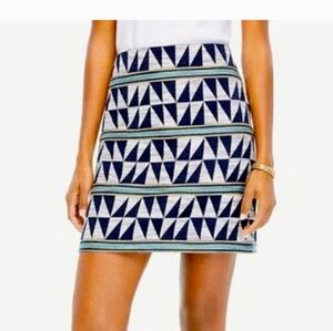 Ann Taylor geometric triangle midi skirt